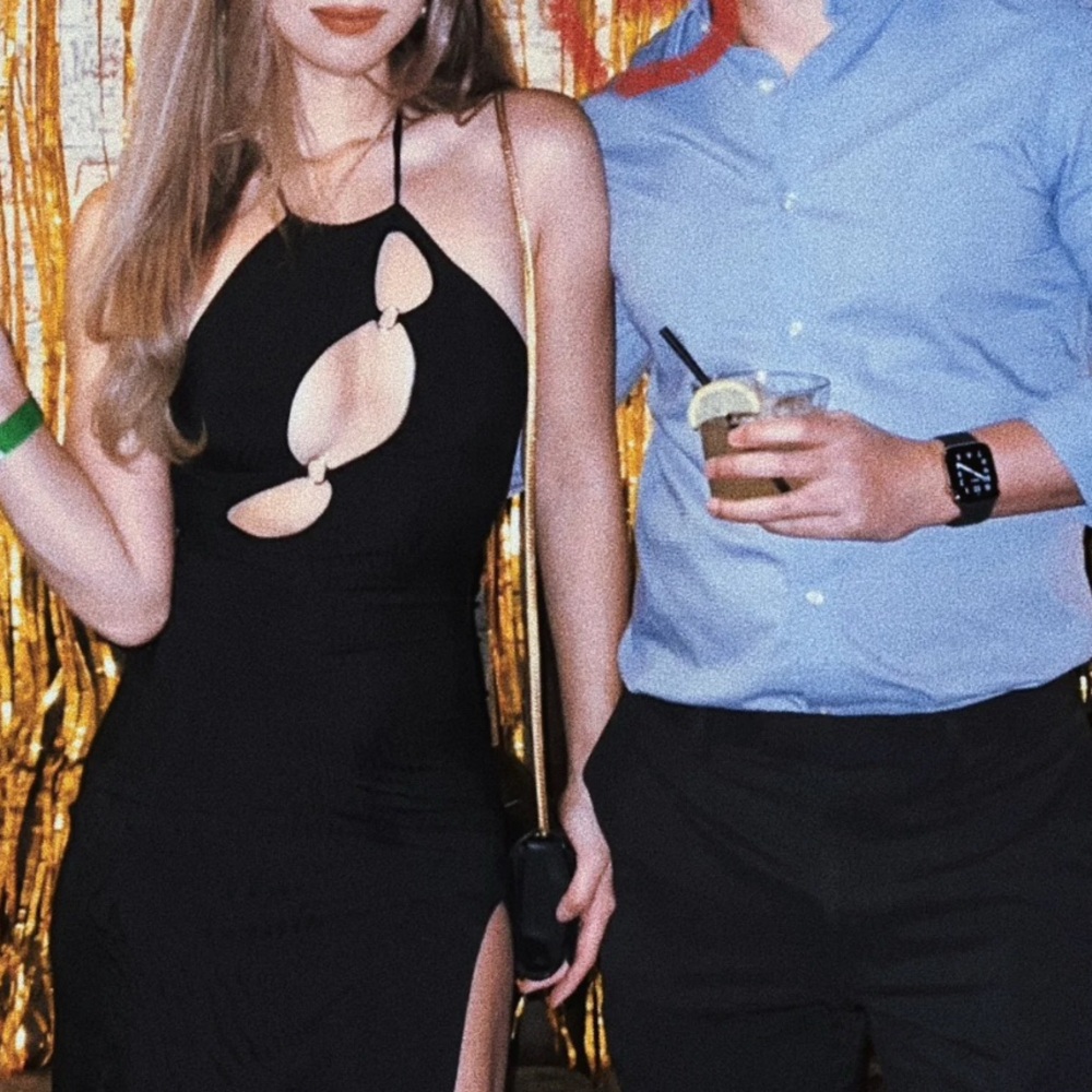 Oh Polly Cut Out Midi Dress